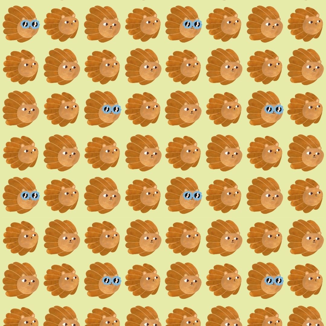 Kinderbehang Meet me at the Wall - Lion head - Matcha - Aniek Bartels