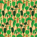 Behangstaal Meet me at the Wall - Trees - Butter Yellow - Aniek Bartels
