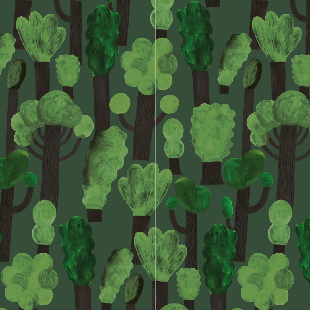 Kinderbehang Meet me at the Wall - Trees - Dark - Aniek Bartels