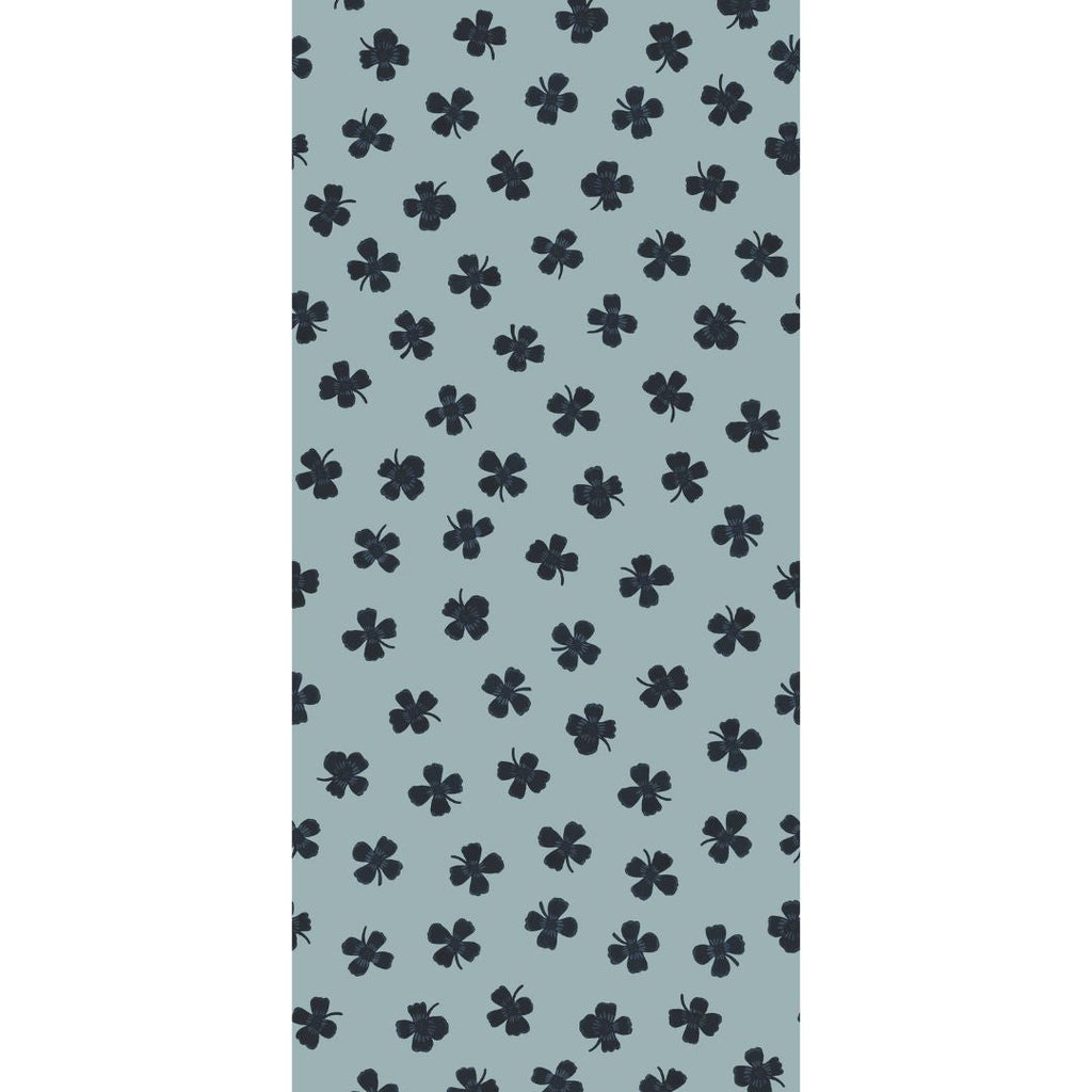 Behangstaal Meet me at the Wall - Lucky Clover - Blue - Joëlle Wehkamp