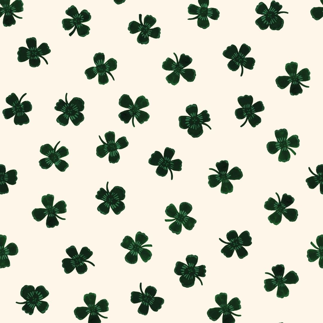 Behangstaal Meet me at the Wall - Lucky Clover - Green - Joëlle Wehkamp