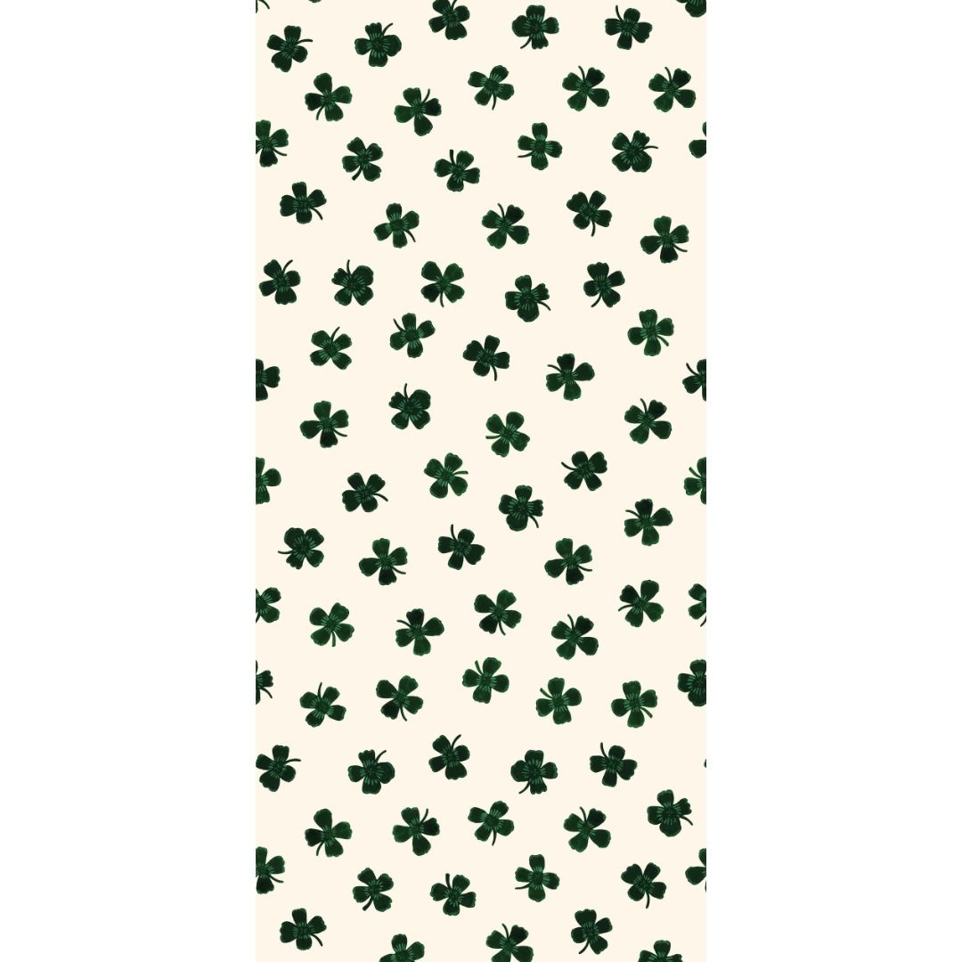 Behangstaal Meet me at the Wall - Lucky Clover - Green - Joëlle Wehkamp
