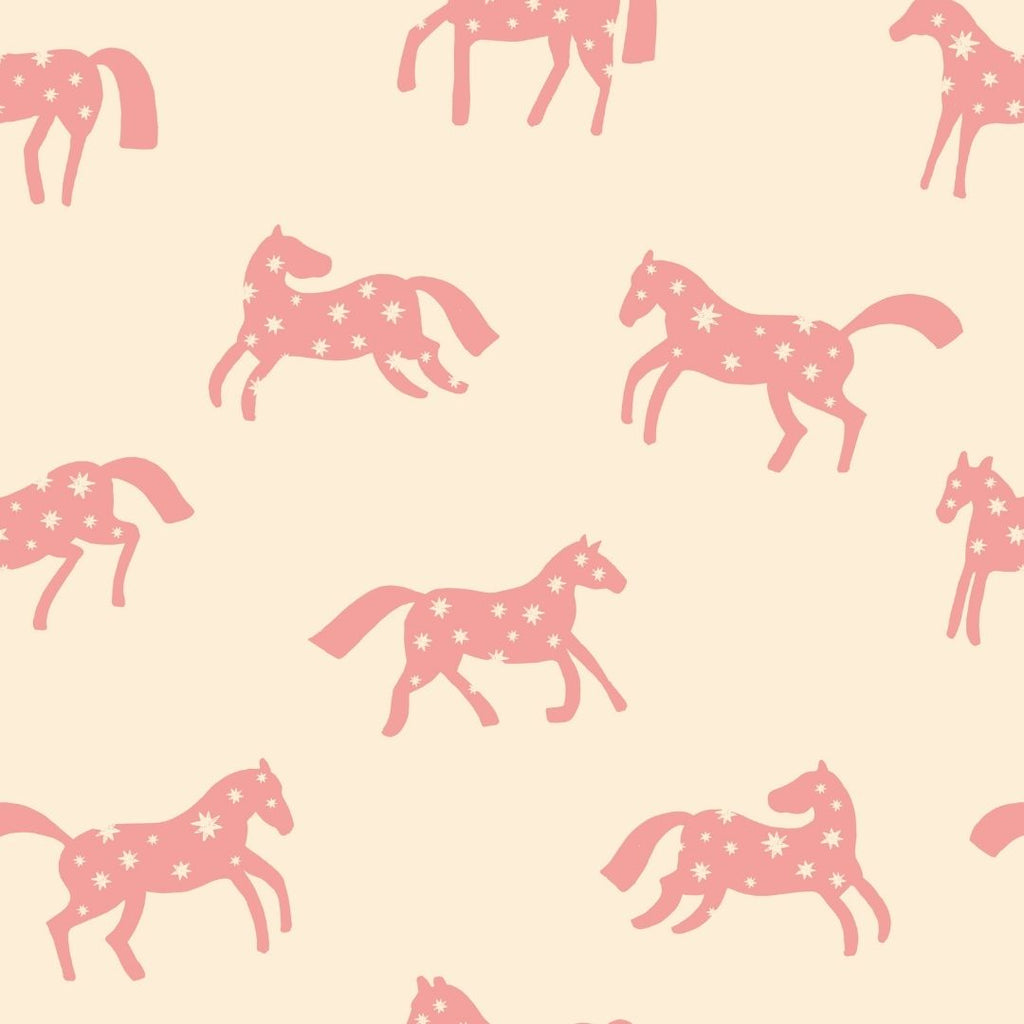 Behang Meet me at the Wall - Magic Horses - Creme - Joëlle Wehkamp