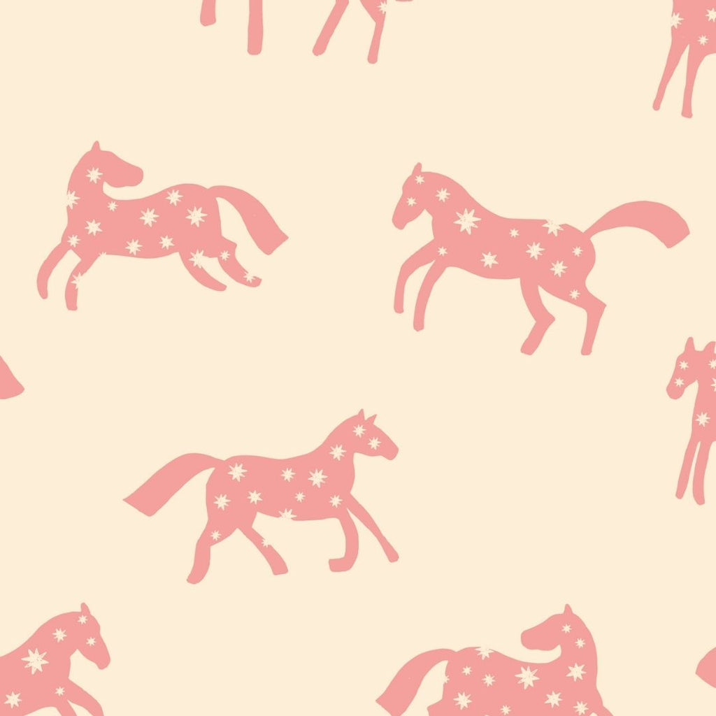 Behang Meet me at the Wall - Magic Horses - Creme - Joëlle Wehkamp