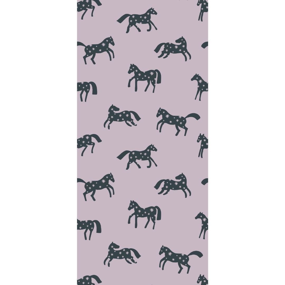 Behang Meet me at the Wall - Magic Horses - Lilac - Joëlle Wehkamp