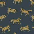 Behang Meet me at the Wall - Magic Horses - Night Blue - Joëlle Wehkamp