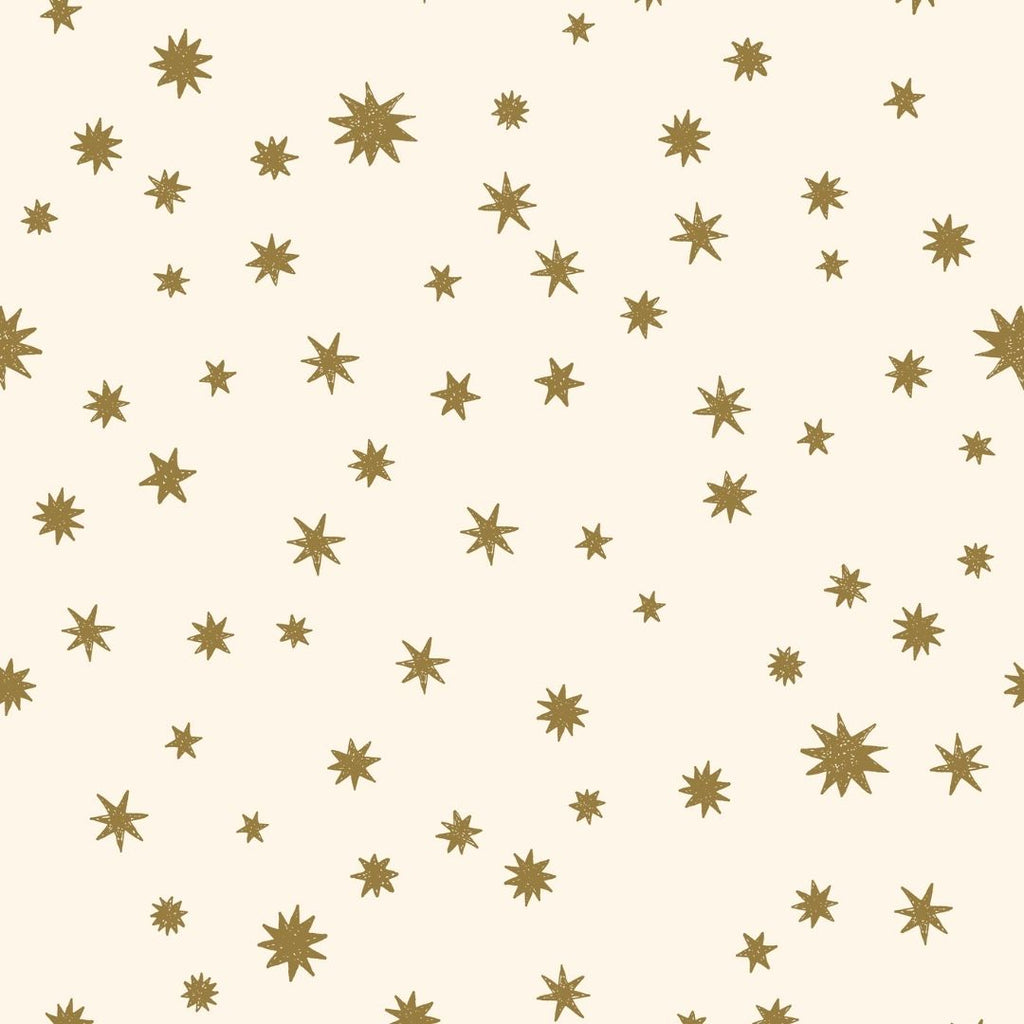 Behangstaal Meet me at the Wall - Starry Night - Creme & Kaki - Joëlle Wehkamp