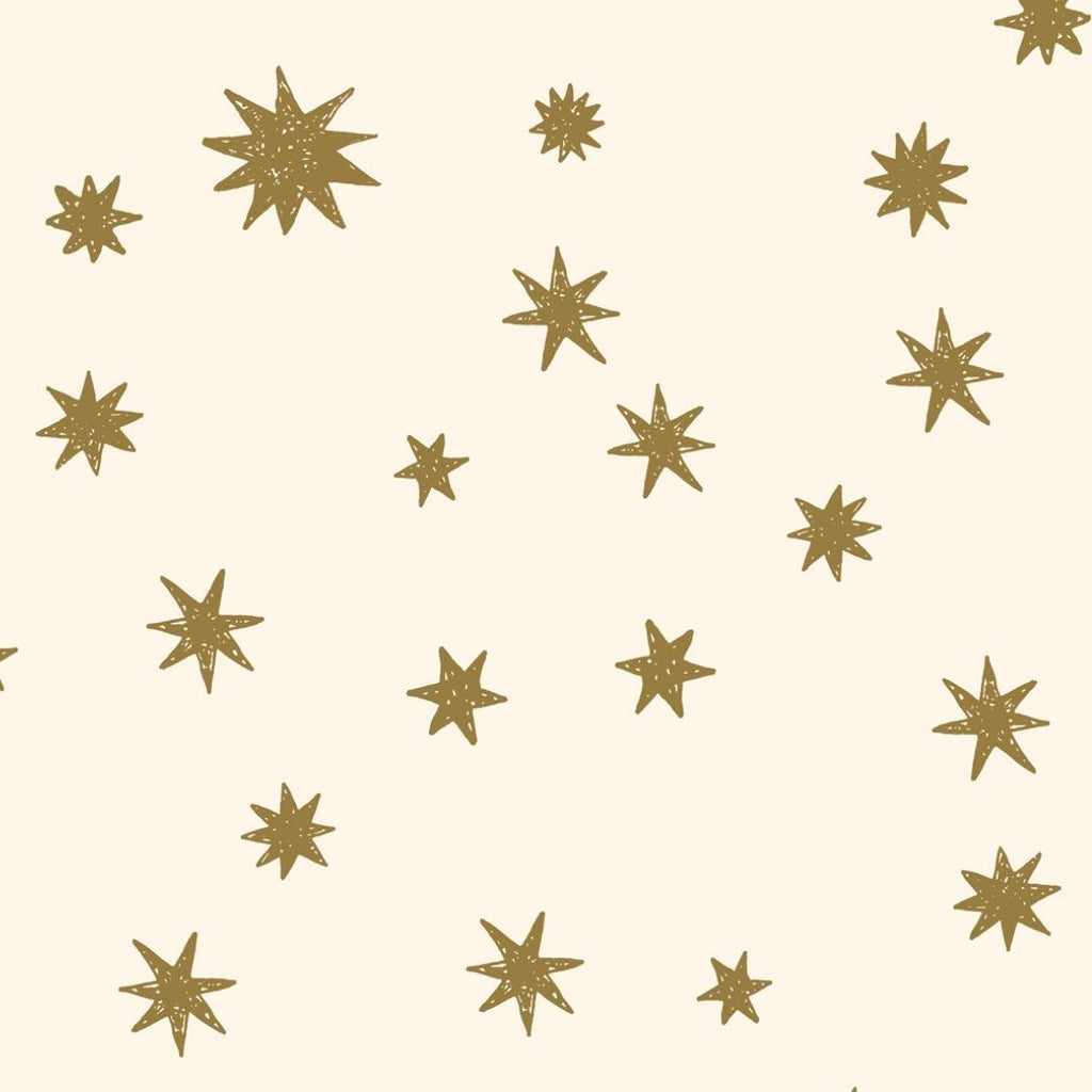 Kinderbehang Meet me at the Wall - Starry Night - Creme & Kaki - Joëlle Wehkamp