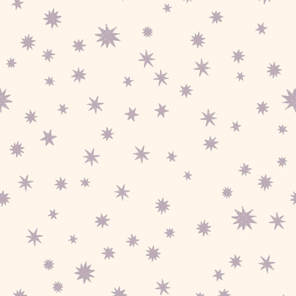 Behangstaal Meet me at the Wall - Starry Night - Creme & Lilac - Joëlle Wehkamp