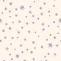 Behangstaal Meet me at the Wall - Starry Night - Creme & Lilac - Joëlle Wehkamp