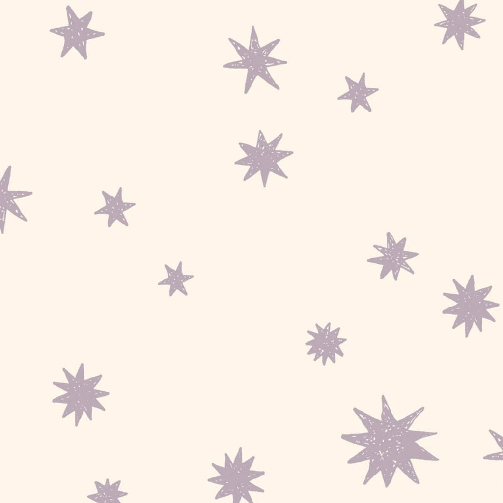 Behangstaal Meet me at the Wall - Starry Night - Creme & Lilac - Joëlle Wehkamp
