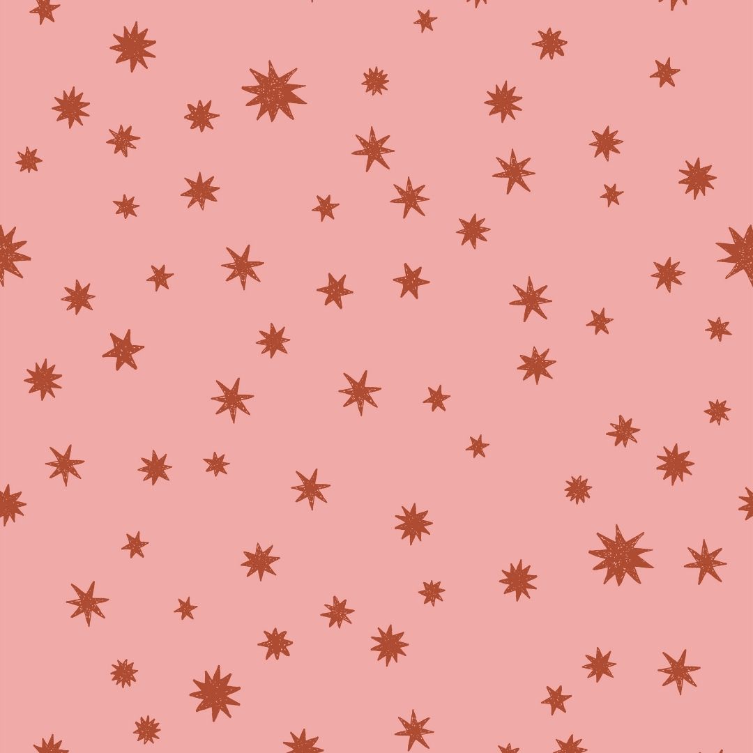 Behangstaal Meet me at the Wall - Starry Night - Pink - Joëlle Wehkamp