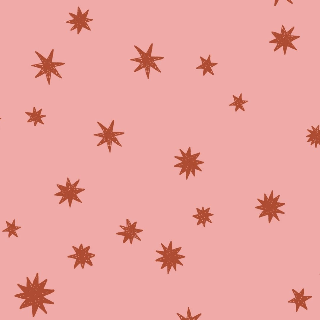 Behangstaal Meet me at the Wall - Starry Night - Pink - Joëlle Wehkamp