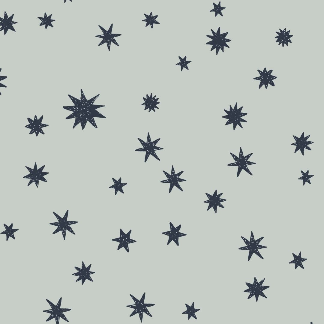 Behangstaal Meet me at the Wall - Starry Night - Light blue - Joëlle Wehkamp