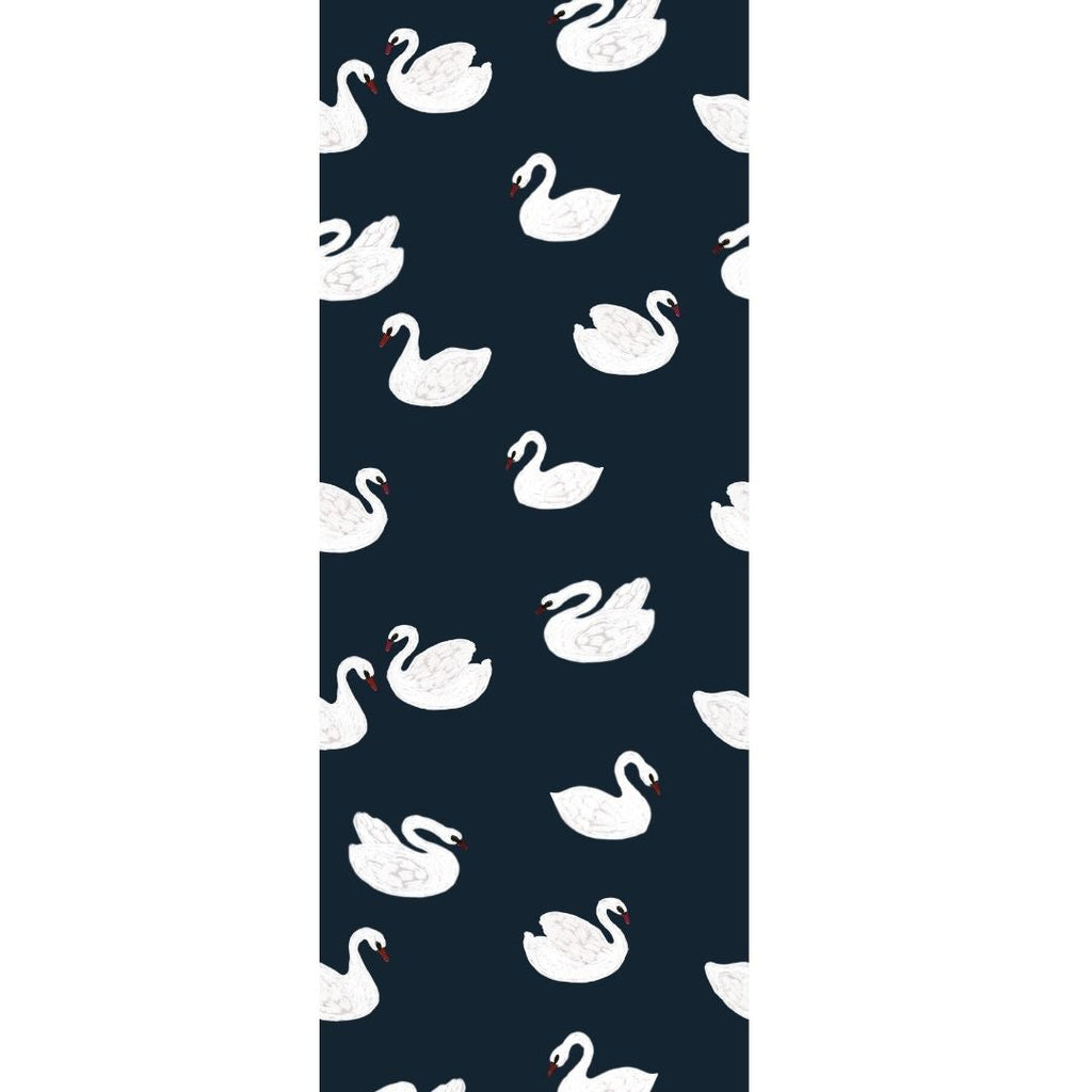 Behangstaal Meet me at the Wall - Swans - Night blue - Joëlle Wehkamp