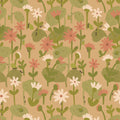 Blooming daisies – Warm beige Wallpaper by Lotte Dirks | Into the Flowerfields Collection