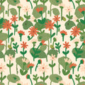 Blooming daisies – Warm white Wallpaper by Lotte Dirks | Into the Flowerfields Collection