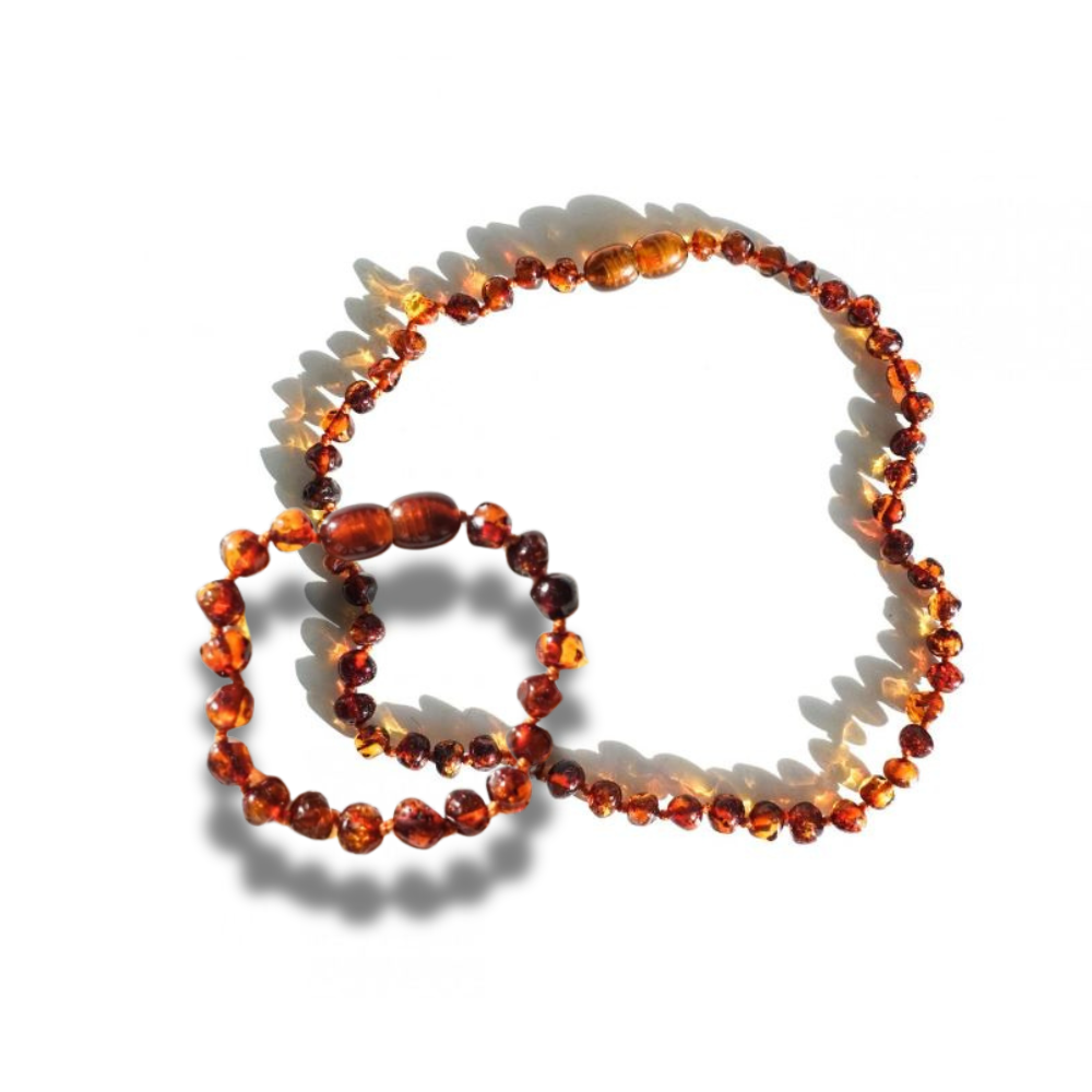 barnsteen ketting en armband budel