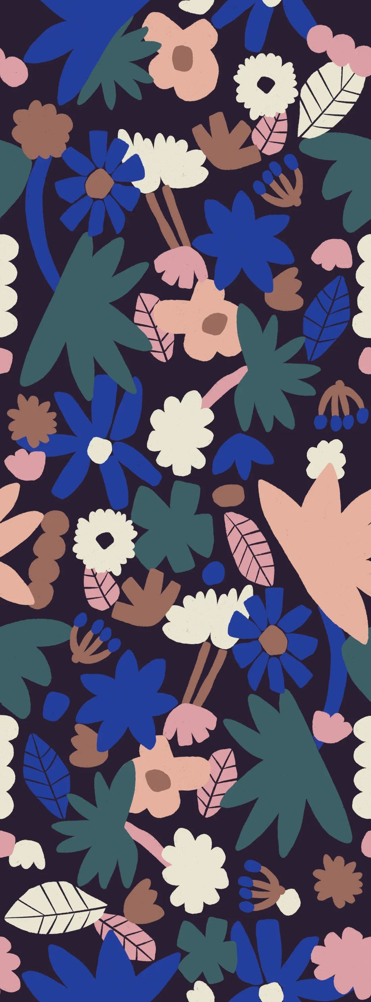Behang Meet Me at the Wall -  Flowerplay Dark - Natural Noord