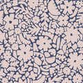 Behang Meet Me at the Wall -  Flowerfield Blue - Naturel Noord