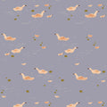 Behang Meet Me at the Wall -  Ducks Smokey Periwinkle - Lotte Dirks