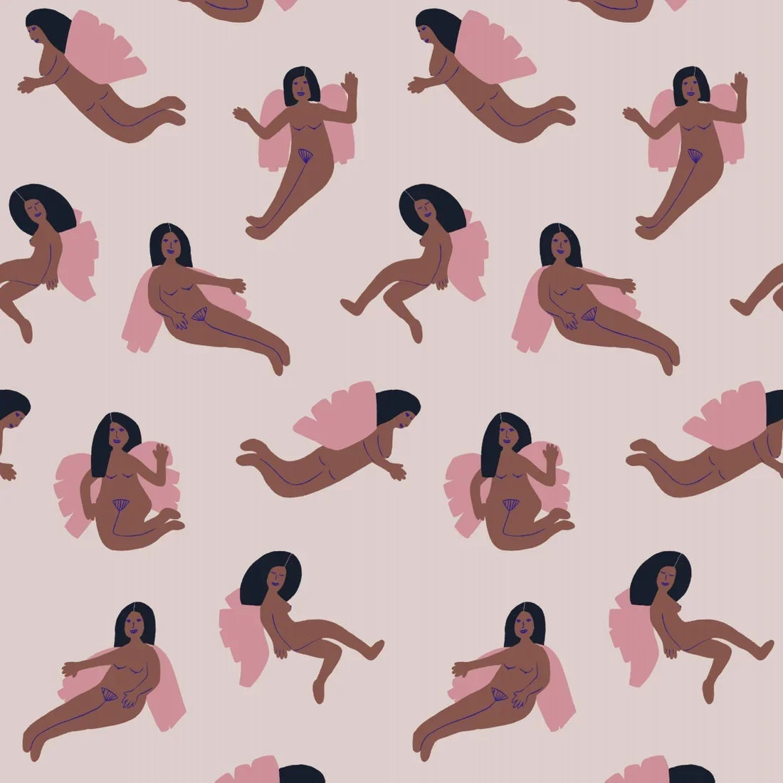 Behangstaal Meet Me at the Wall -  Womanhood Soft Pink  - Natural Noord