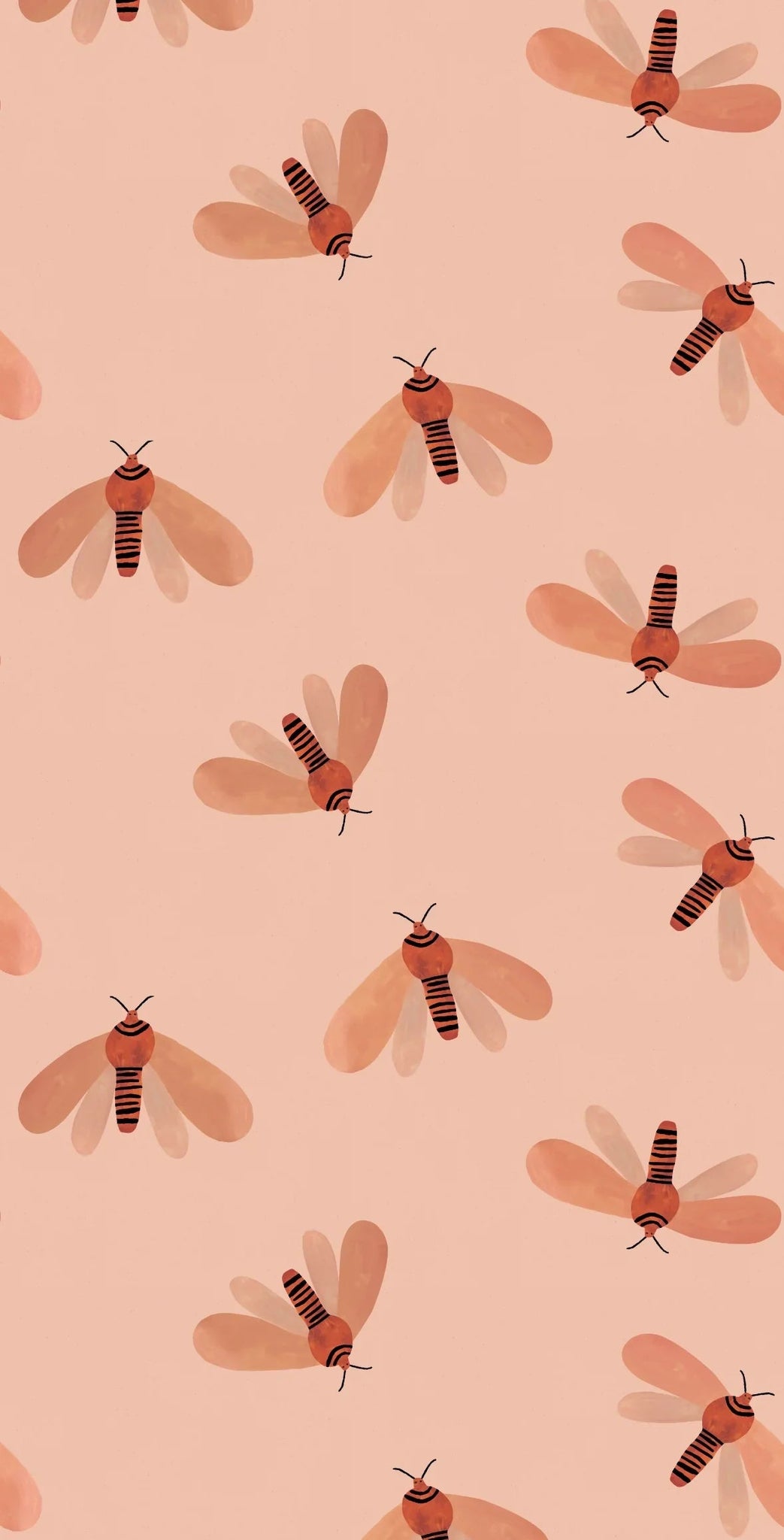 Behangstaal Meet Me at the Wall - Moth Natural - Aniek Bartels