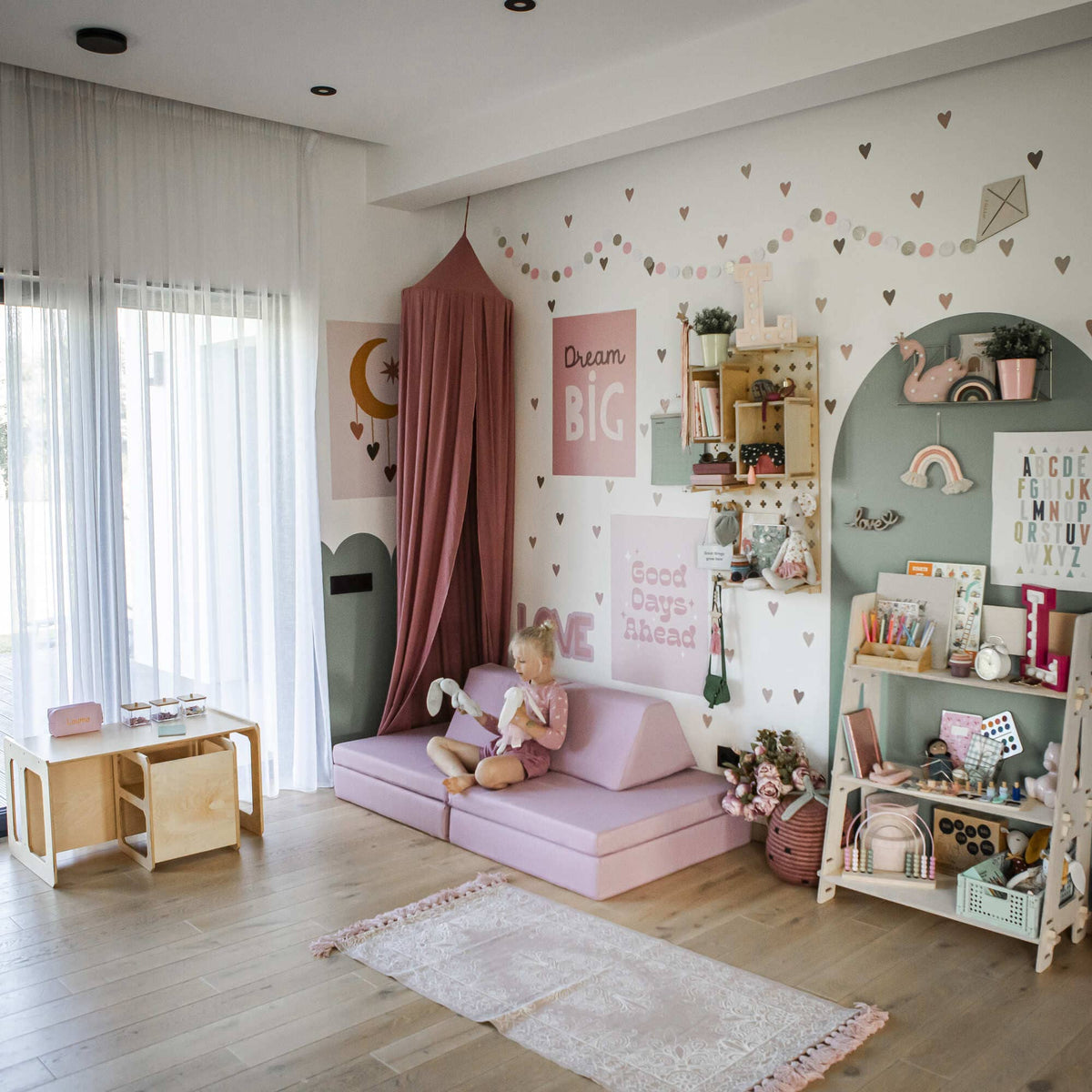 Activity Play Couch-speelbank roze