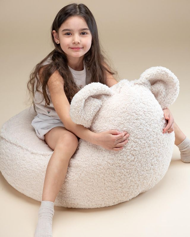 Wigiwama Bear Beanbag - Teddy White