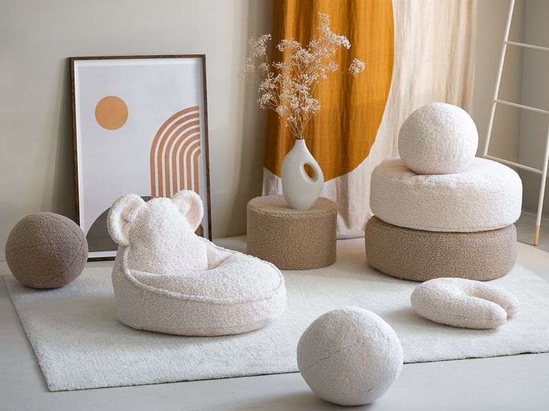 Wigiwama Bear Beanbag - Teddy White