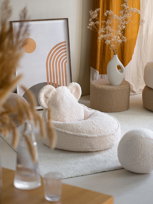 Wigiwama Bear Beanbag - Teddy White