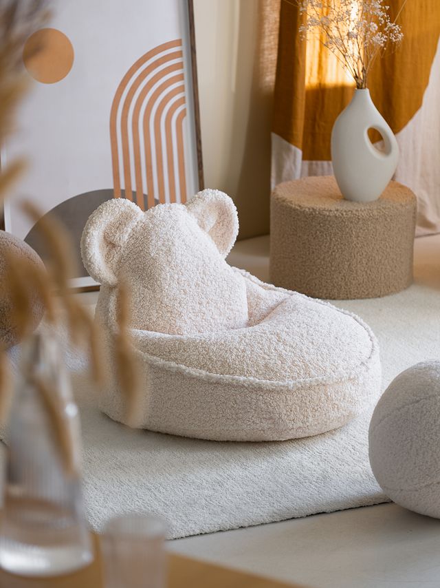 Wigiwama Bear Beanbag - Teddy White
