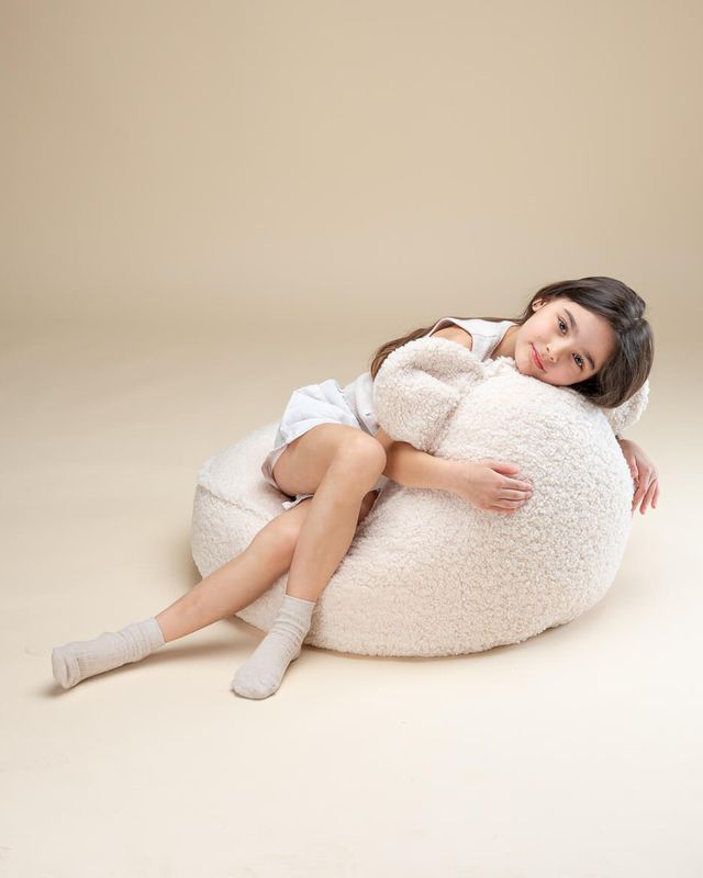 Wigiwama Bear Beanbag - Teddy White
