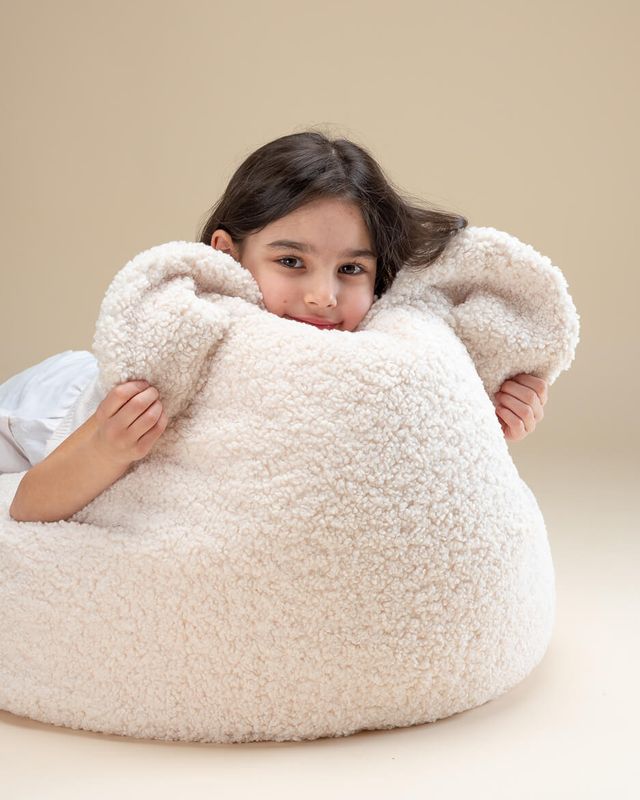 Wigiwama Bear Beanbag - Teddy White
