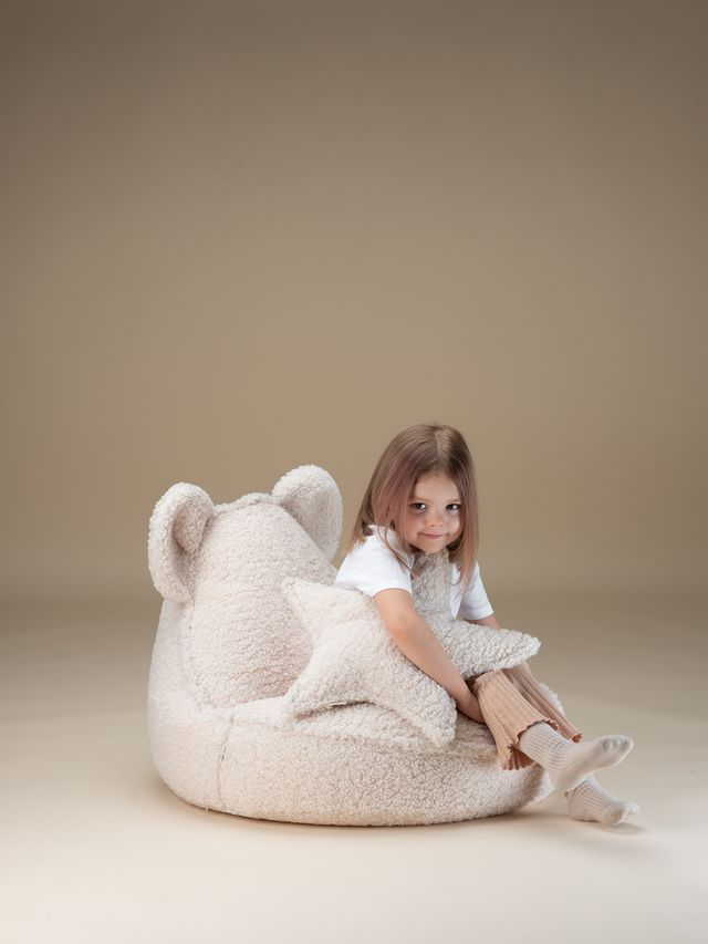 Wigiwama Bear Beanbag - Teddy White
