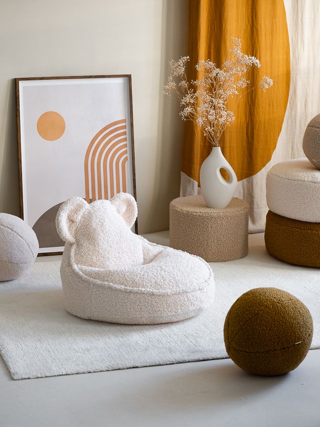 Wigiwama Bear Beanbag - Teddy White