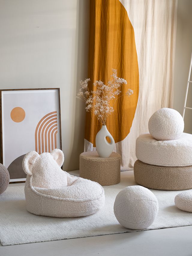 Wigiwama Bear Beanbag - Teddy White