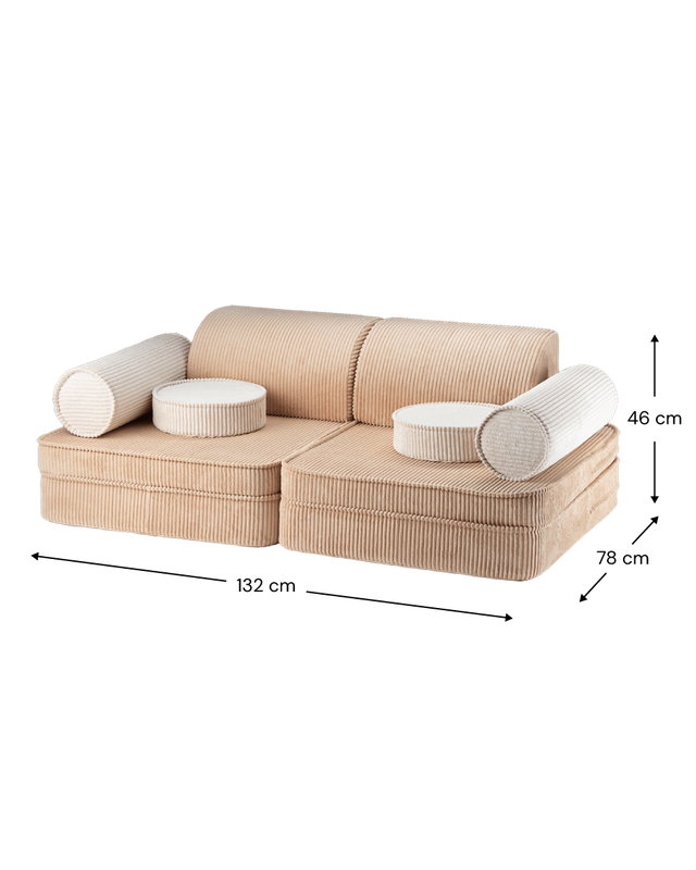 Wigiwama Settee Speelbank - Corduroy Brown