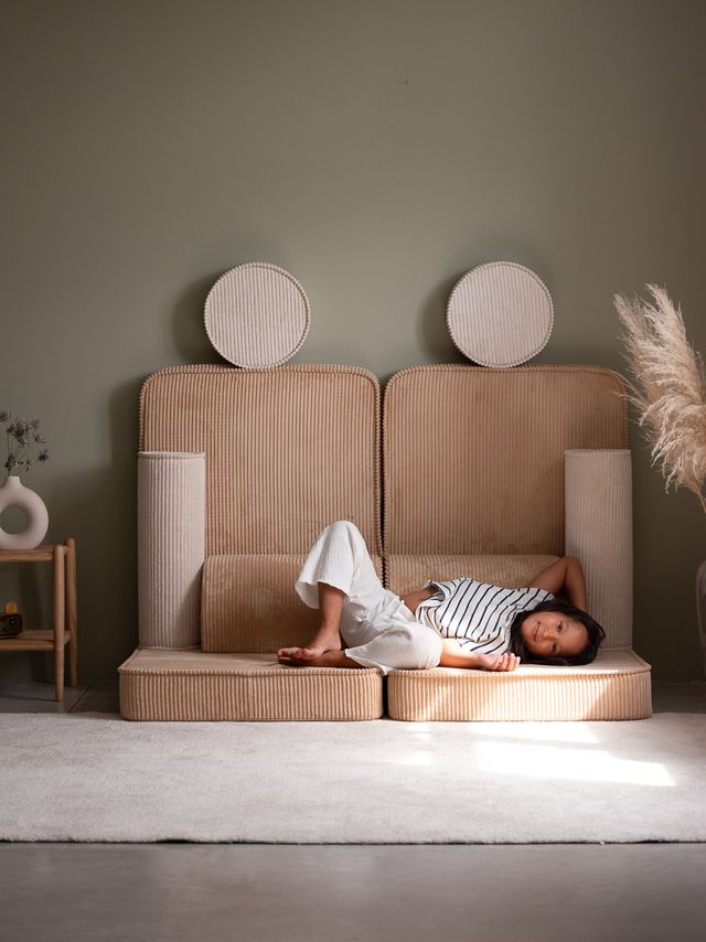 Wigiwama Settee Speelbank - Corduroy Brown