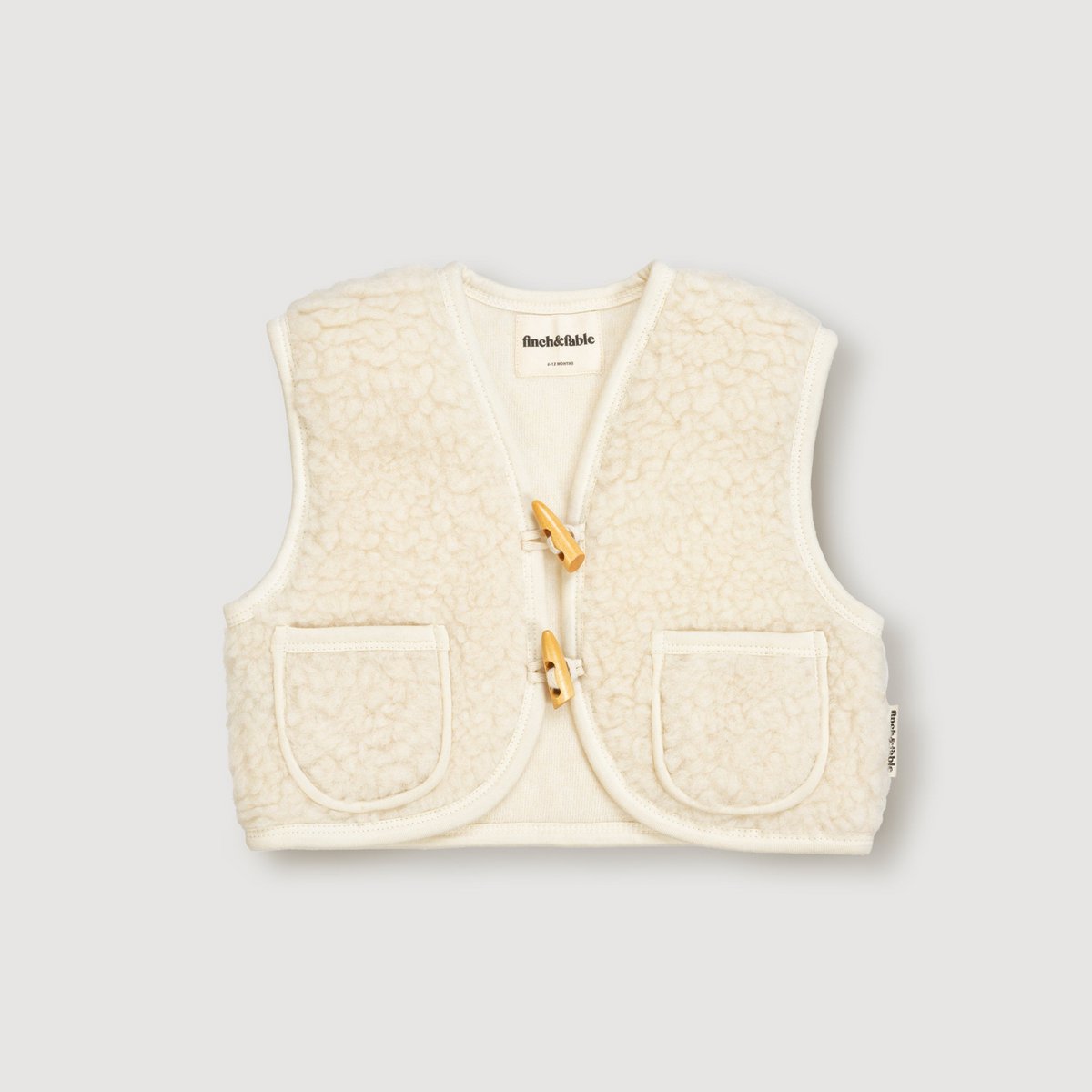 Wollen sherpavest - Melk