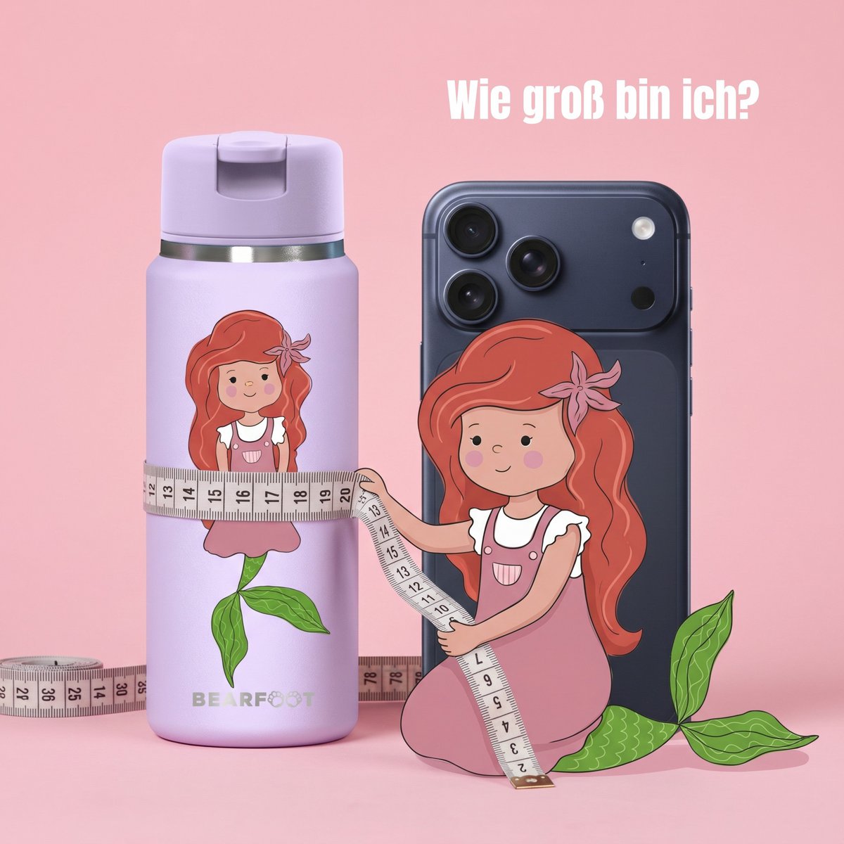 TINY Thermo kinderdrinkfles RVS - zeemeermin
