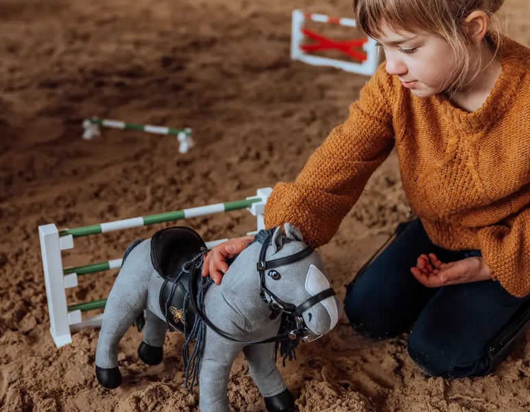 Hindernis, gekruiste balken, voor Knuffelpony's
