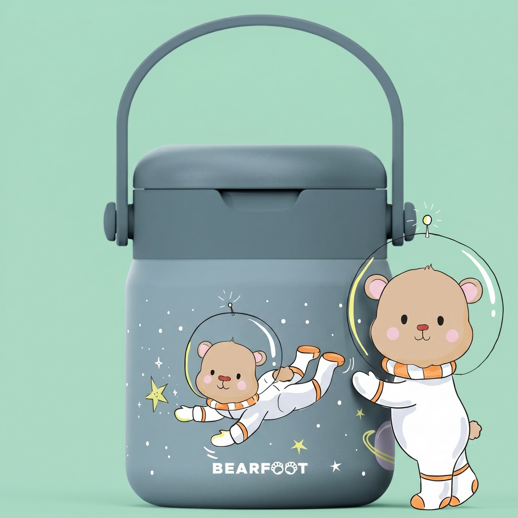 Thermoscontainer kinder RVS - Astro Bear blauw