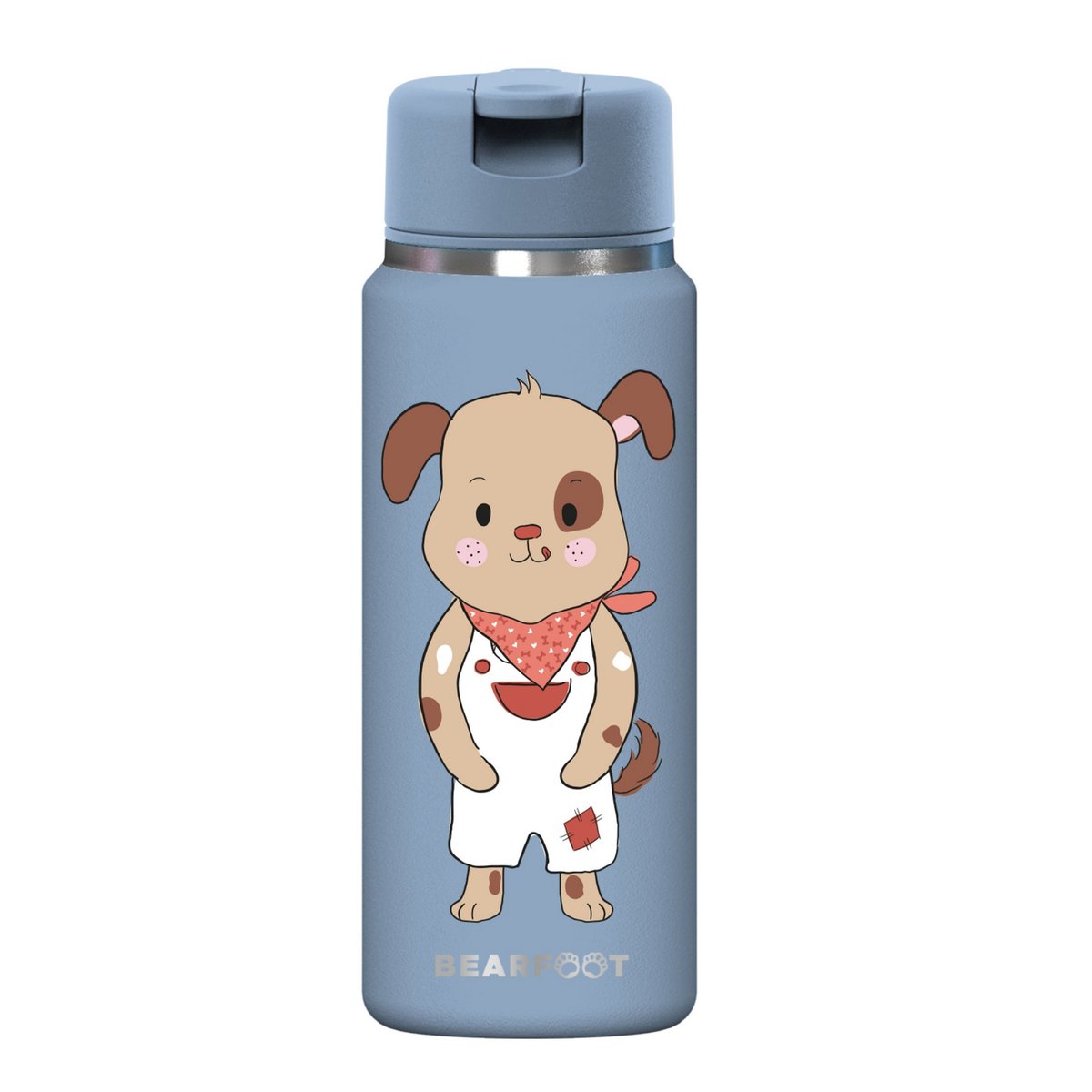TINY Thermo kinderdrinkfles RVS - hond blauw