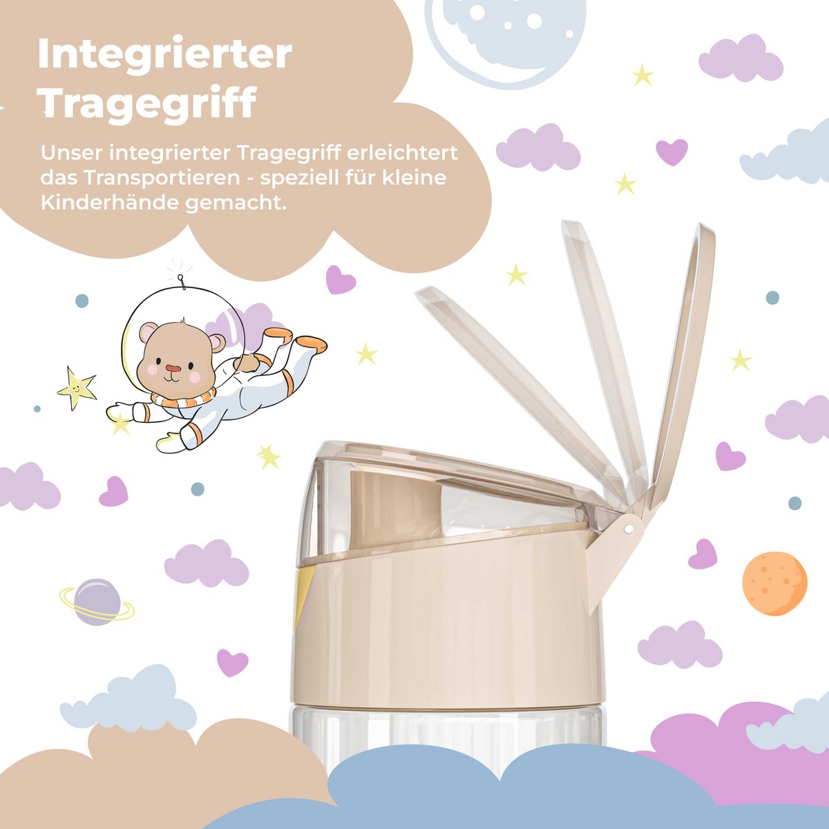 Kinder lichtgewicht waterfles - Safari bruin