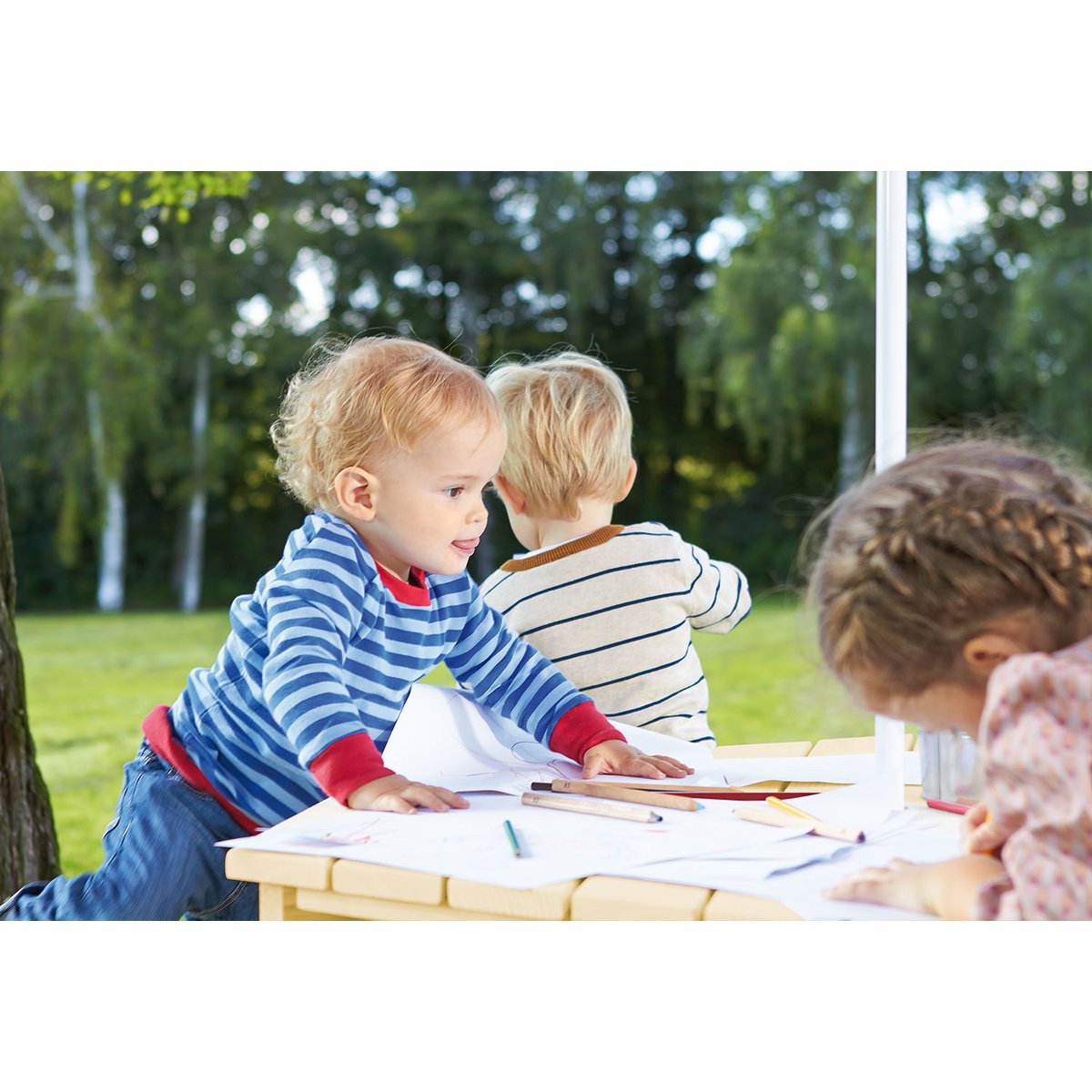 Pinolino Kinderpicknickbank Nicki voor 6 – Naturel