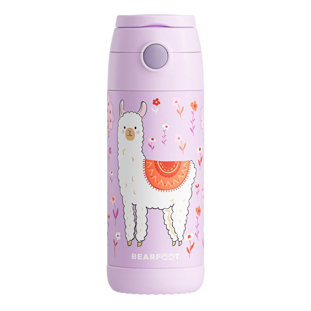 Thermo kinderdrinkfles RVS - lama paars