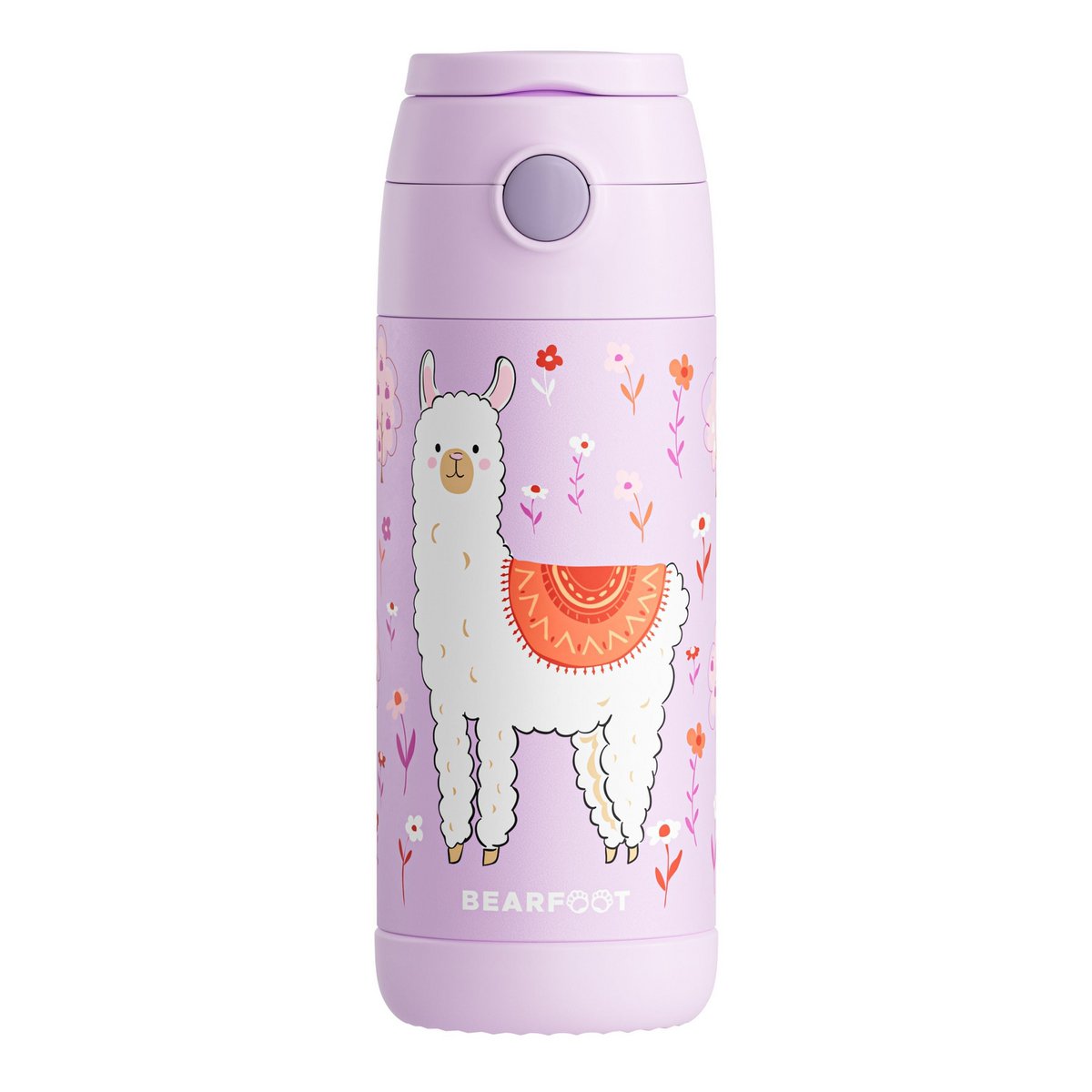 Thermo kinderdrinkfles RVS - lama paars