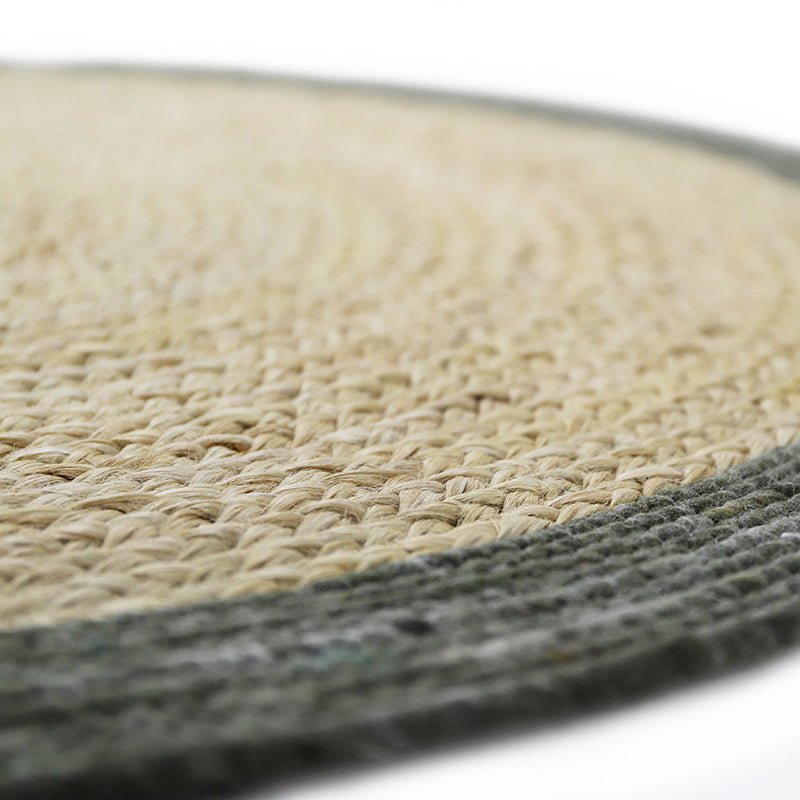 YUKI OLIVES vloerkleed van jute en wol
