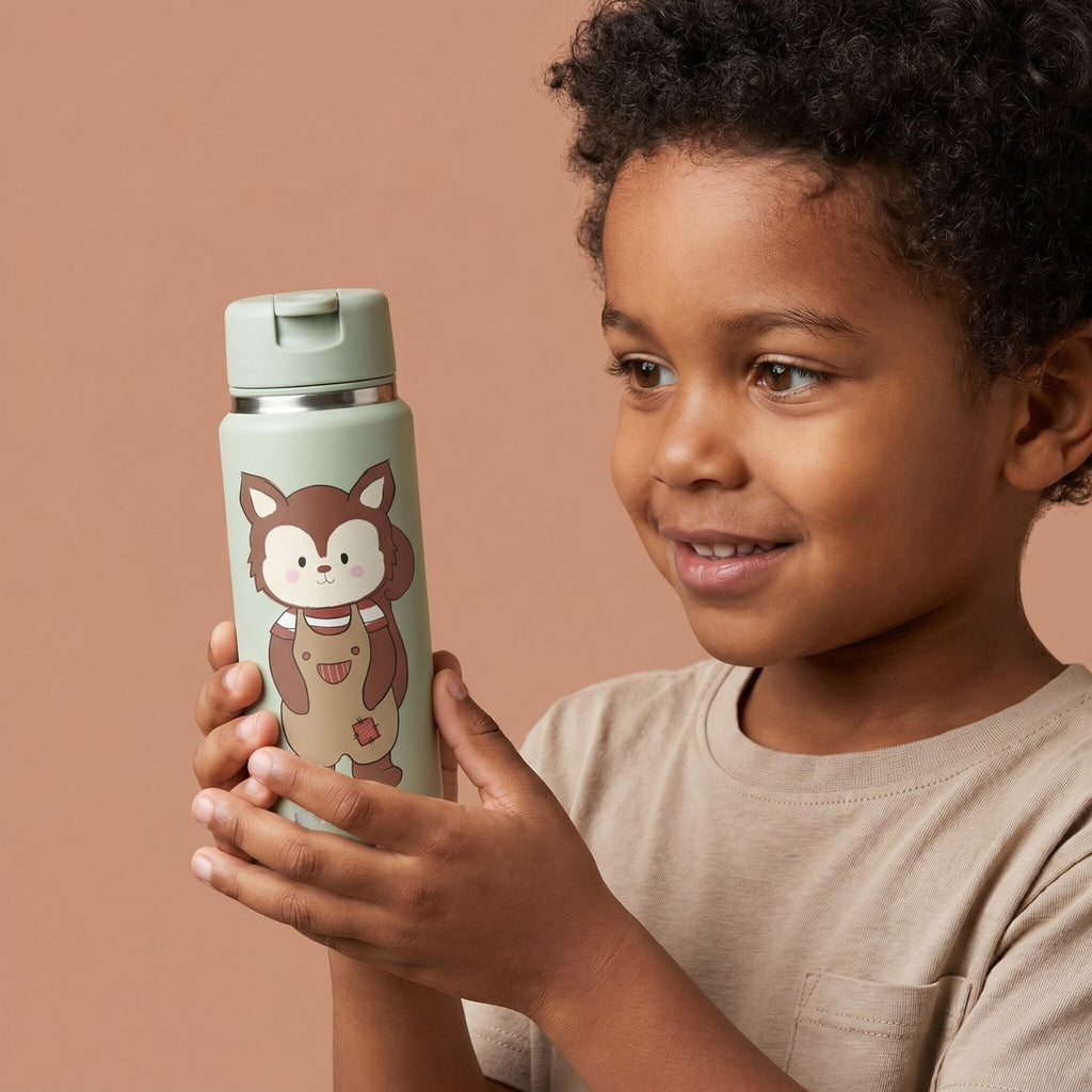 TINY Thermo kinderdrinkfles RVS - Eekhoorn